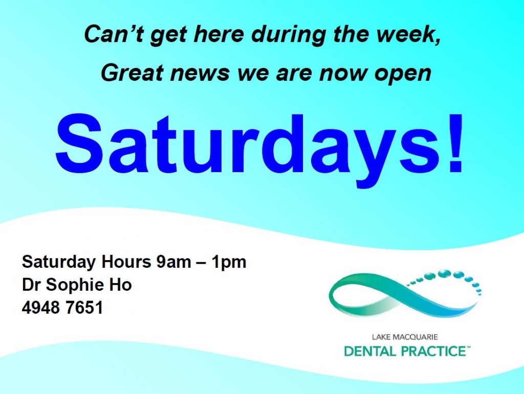 Saturday appointments now available