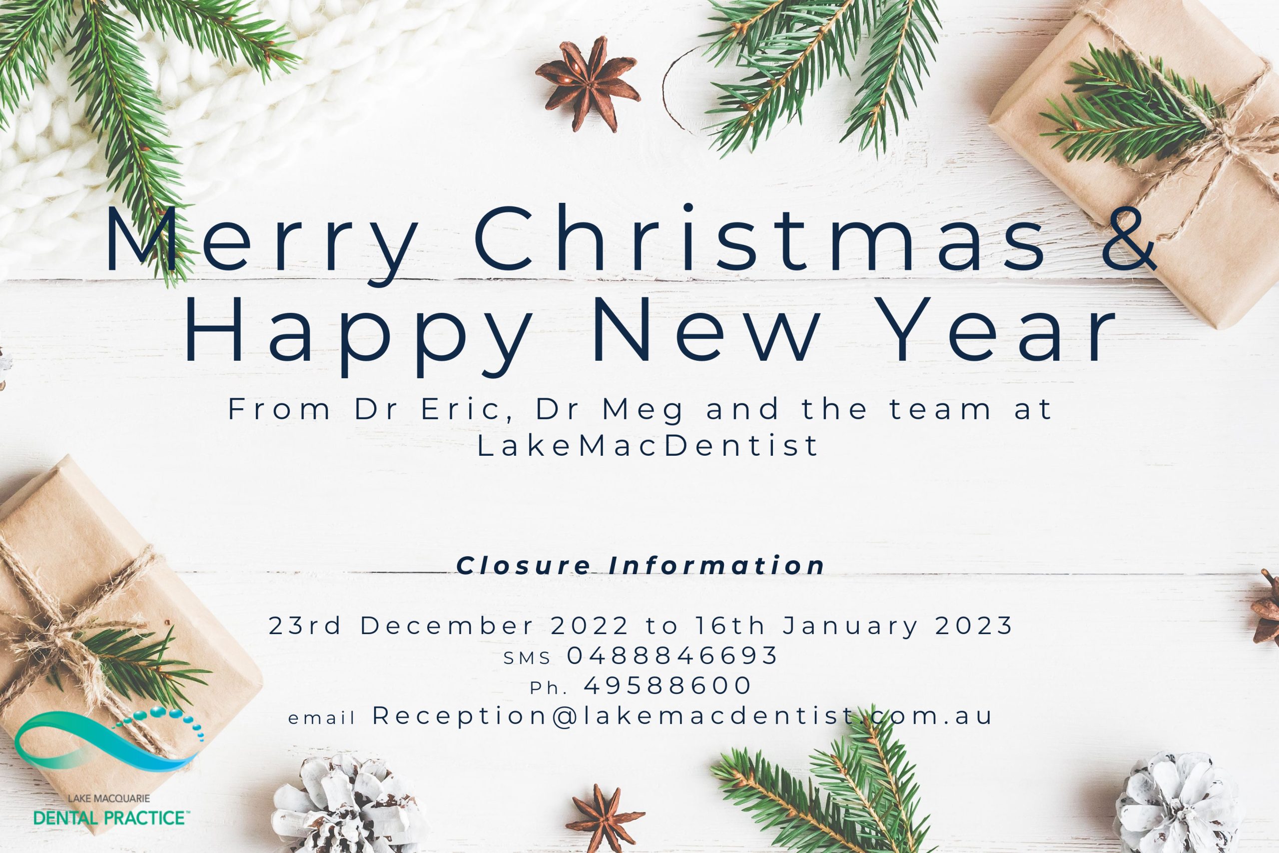 Merry Christmas from your LakeMacDentist team!